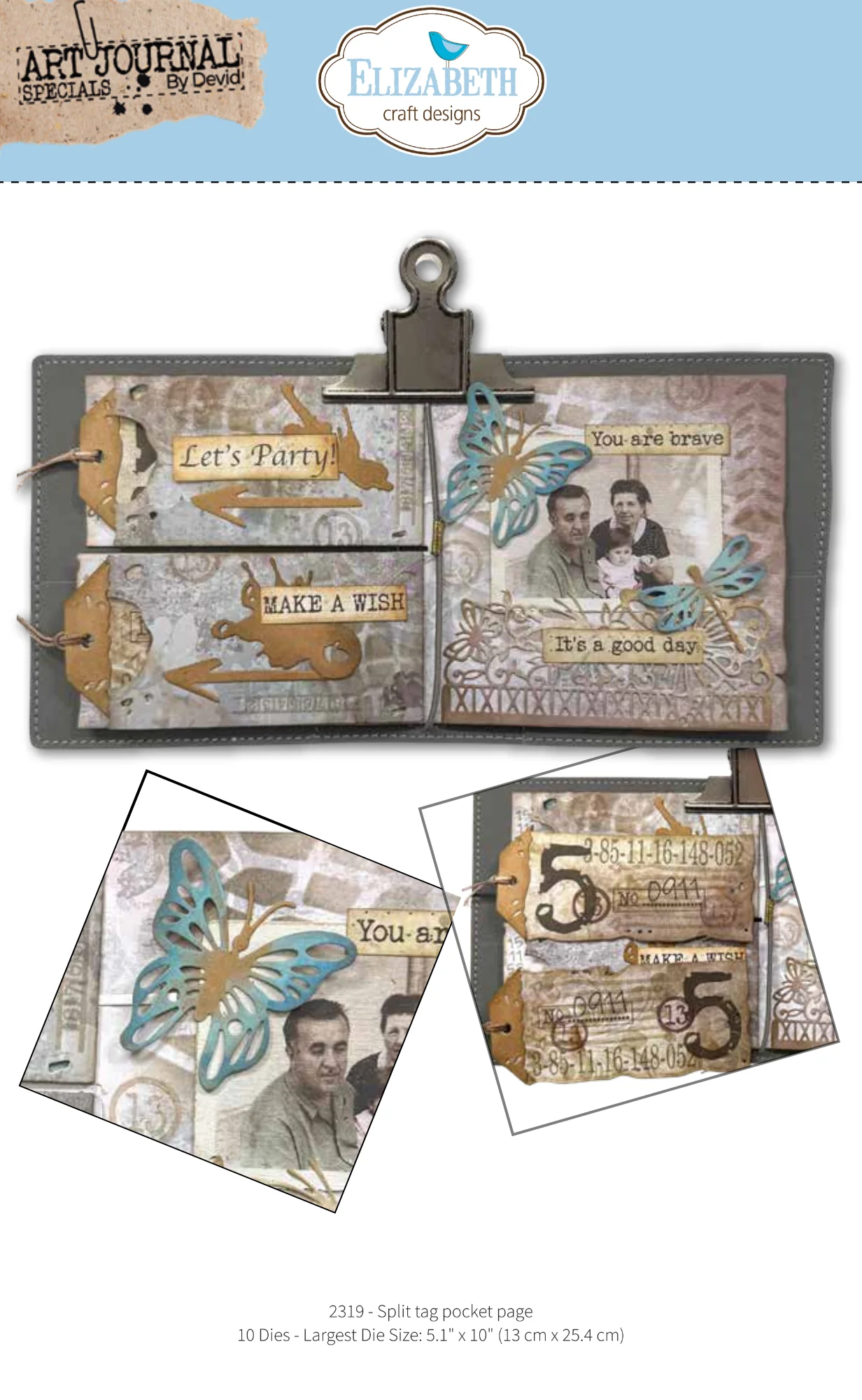 Split tag pocket page
