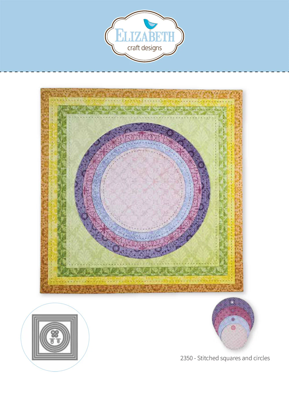 Stitched squares and circles
