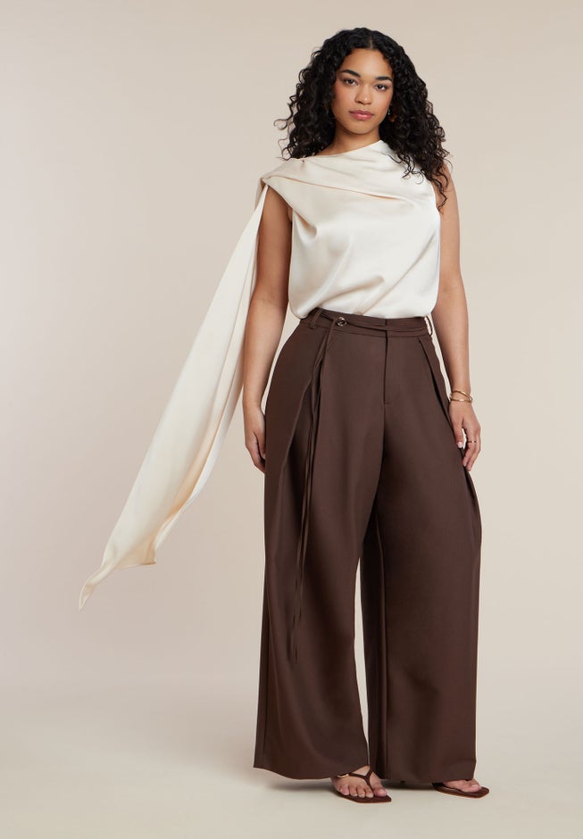 Sleeveless Scarf Detail Top