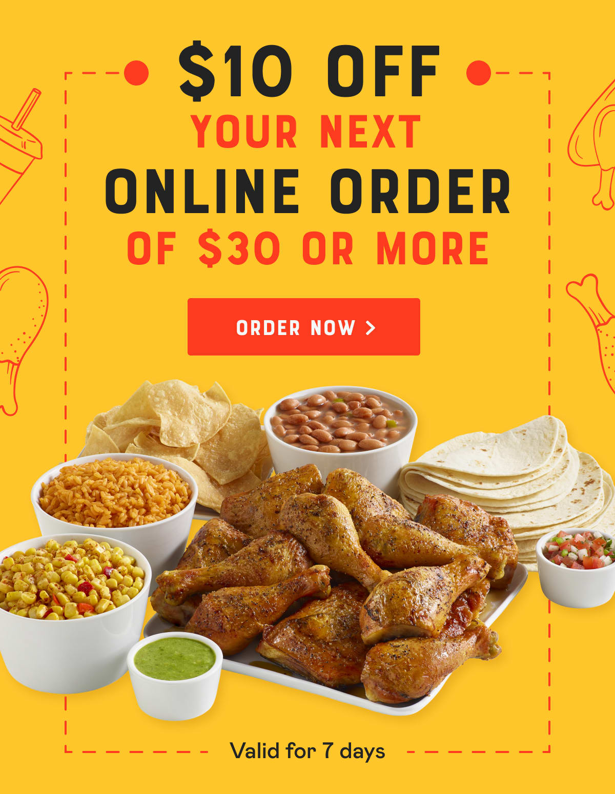 10 OFF OLO - 12pc Leg & Thigh Family Meal