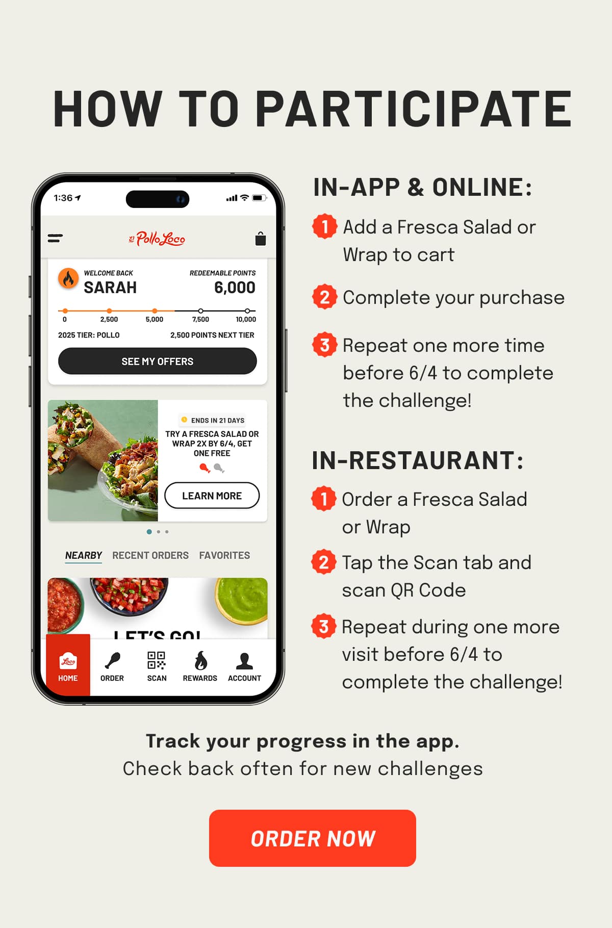 How to participate - track your progress in the app 