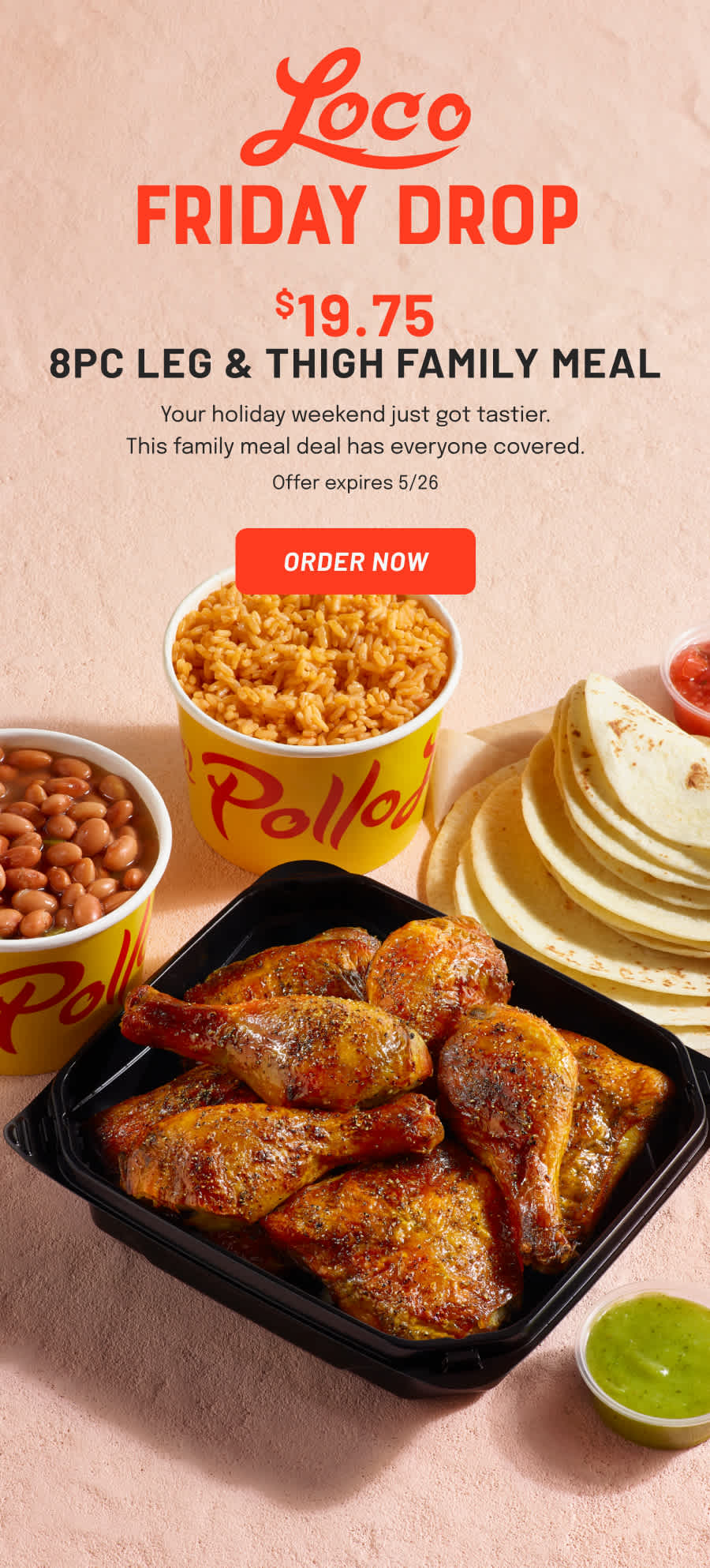 $19.75 8pc Leg and Thigh Family Meal