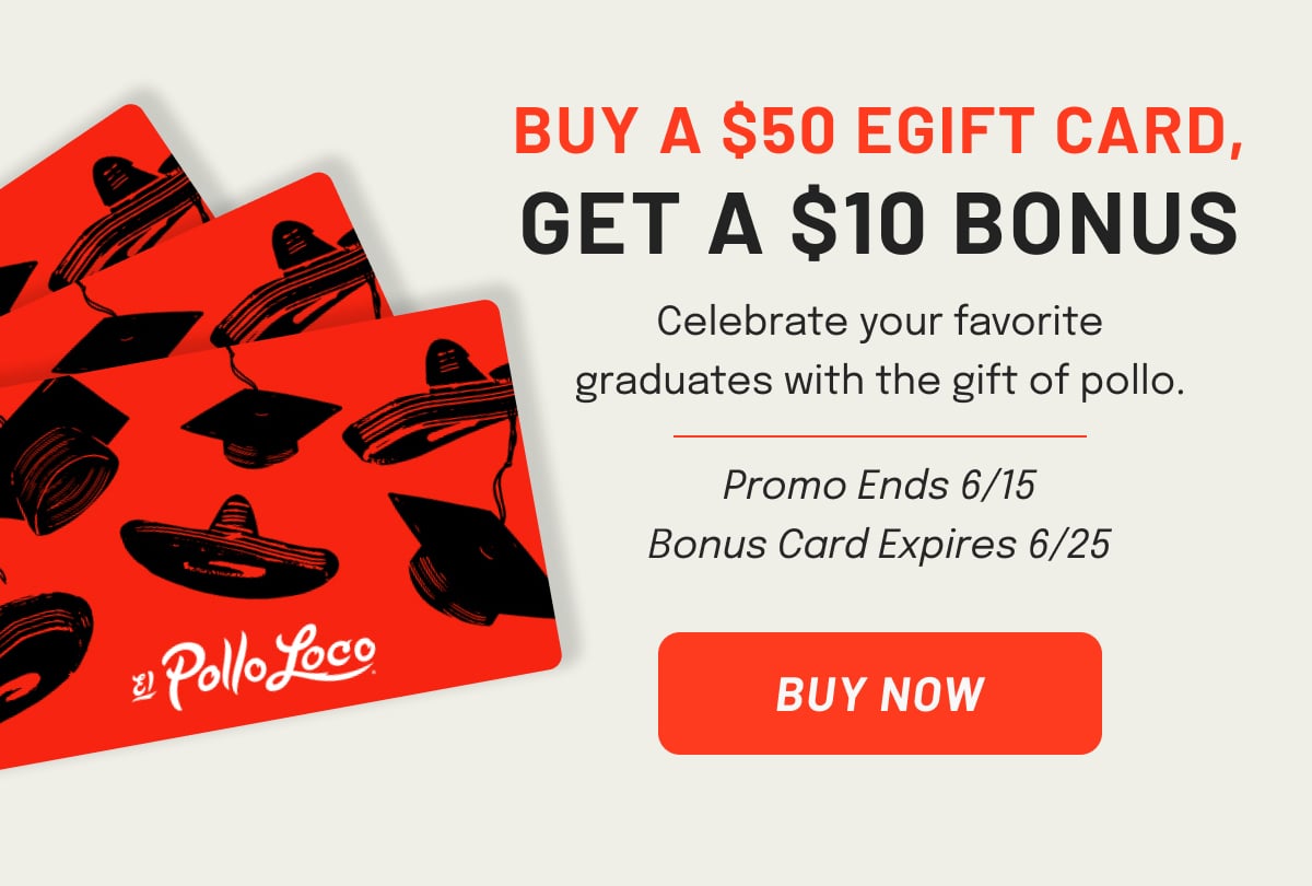 Buy a $50 eGift Card and get a $10 Bonus