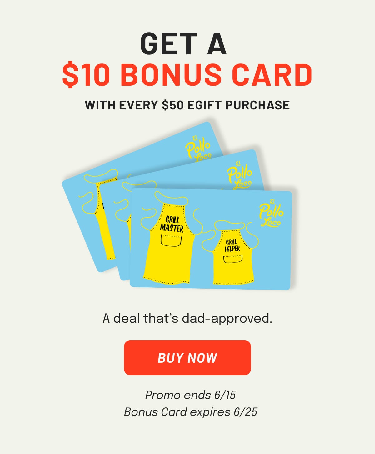 Get a $10 Bonus Card with every $50 eGift Card purchase