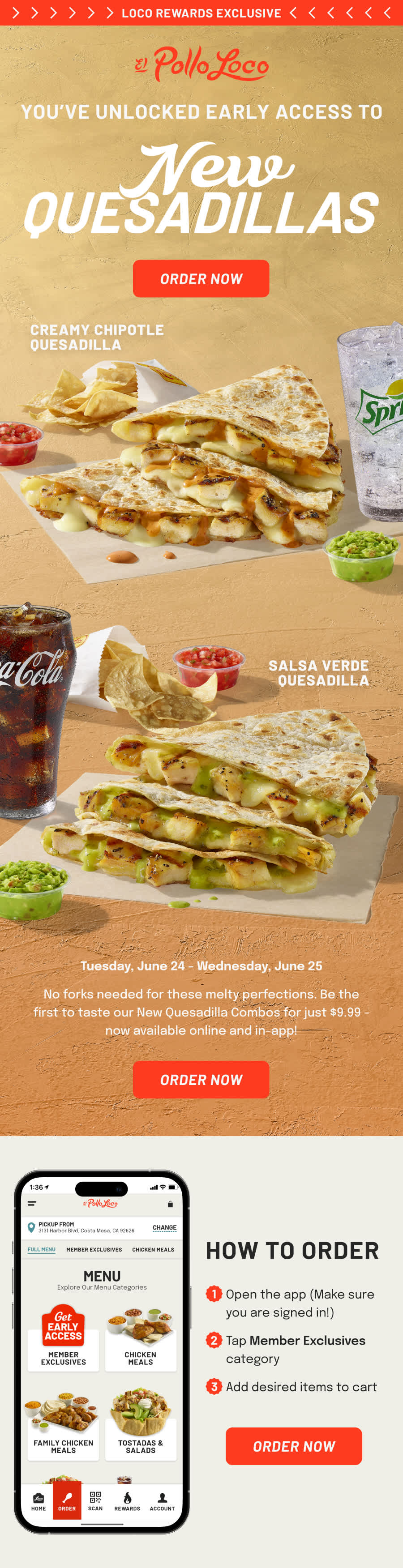 You've unlocked early access to New Quesadillas
