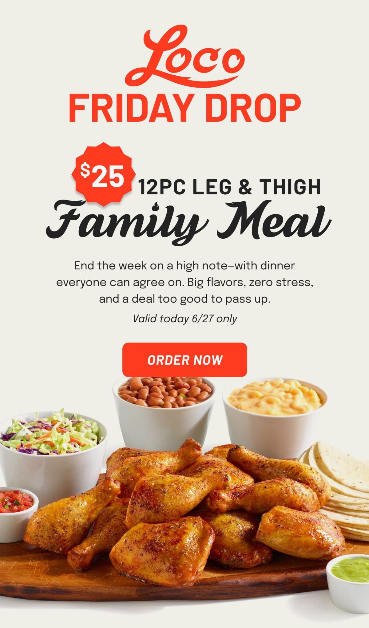 $25 12pc Leg & Thigh Family Meal