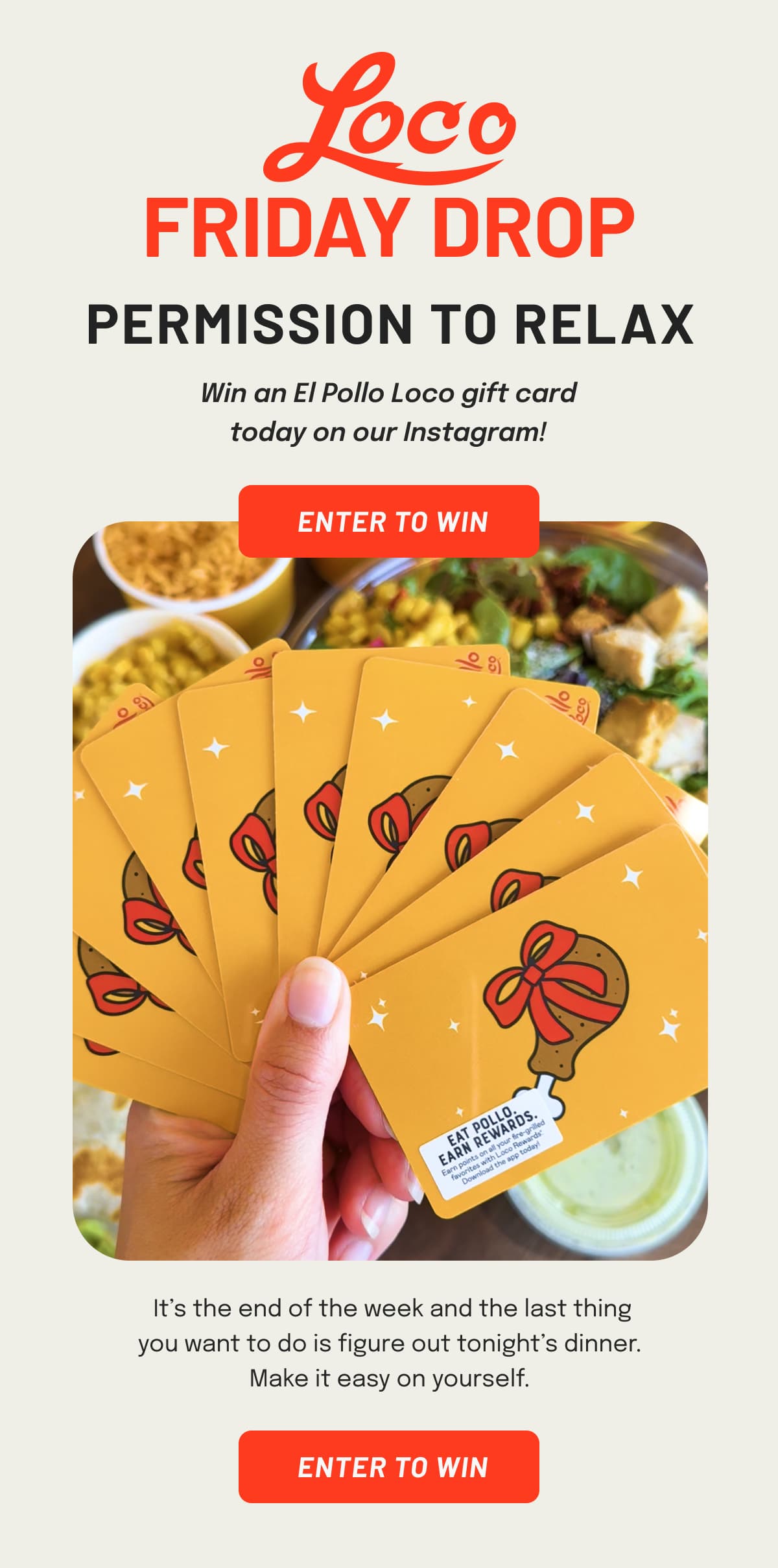 Loco Friday Drop - win an El Pollo Loco gift card today on our Instagram!