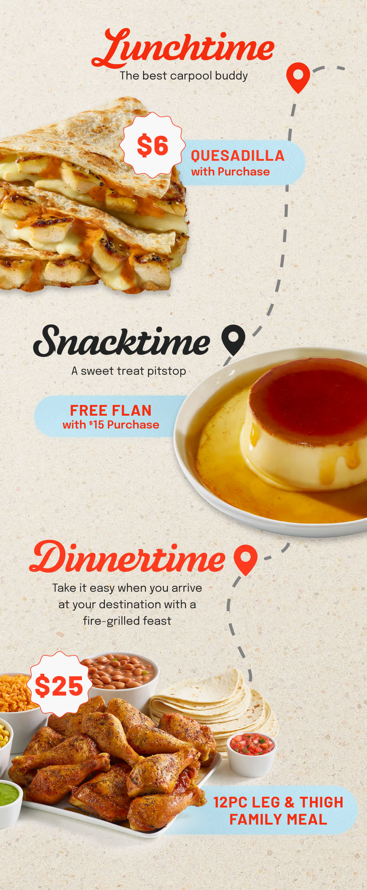Lunchtime, Snacktime, Dinnertime - delicious offers for each!
