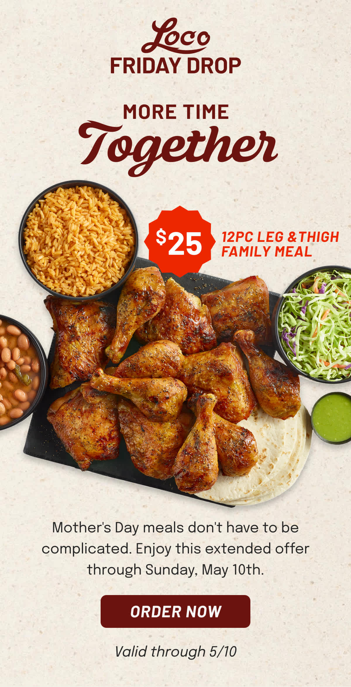 $25 12PC LEG &THIGH FAMILY MEAL