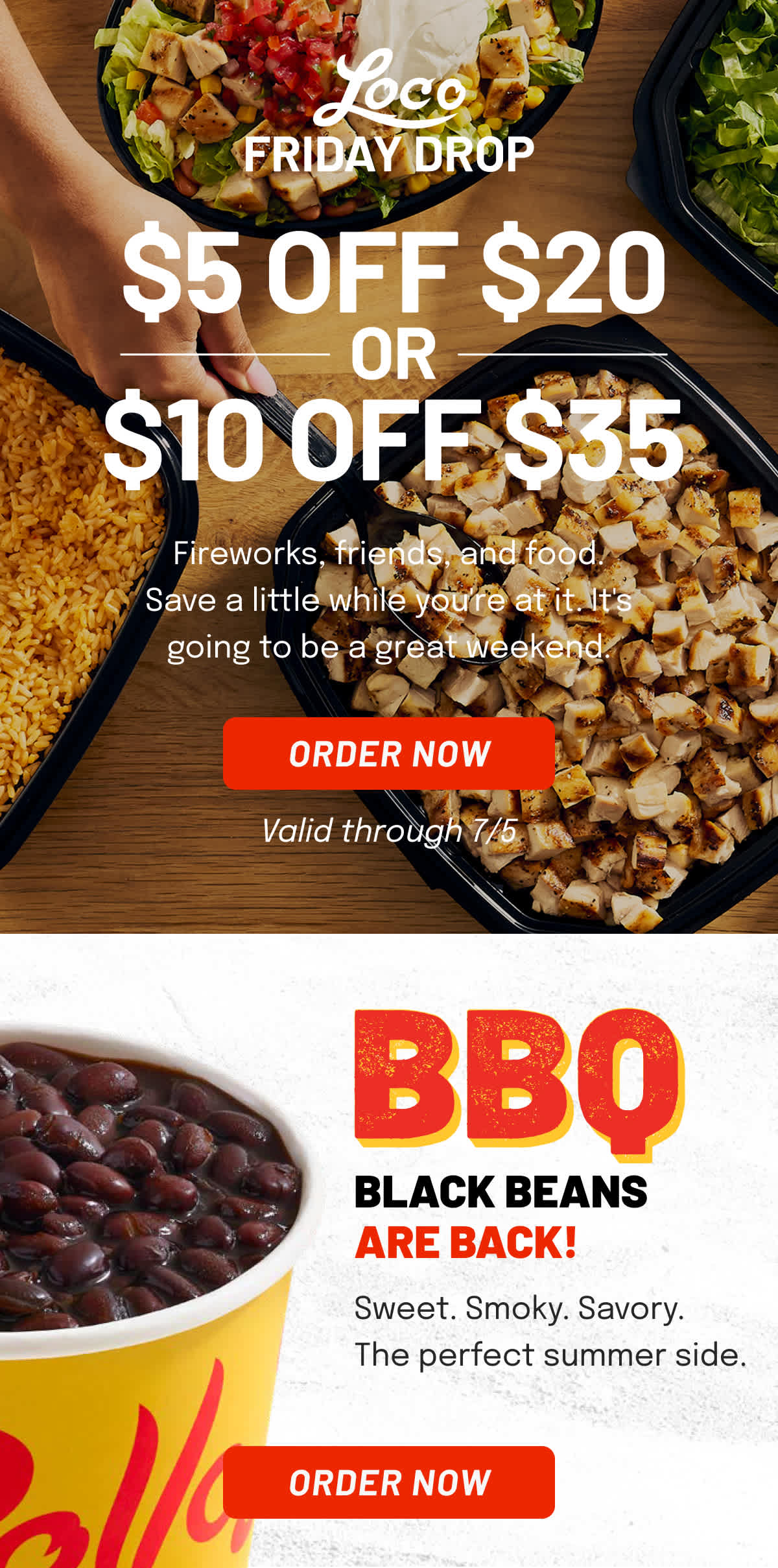$5 OFF $20 OR $10 OFF $35
