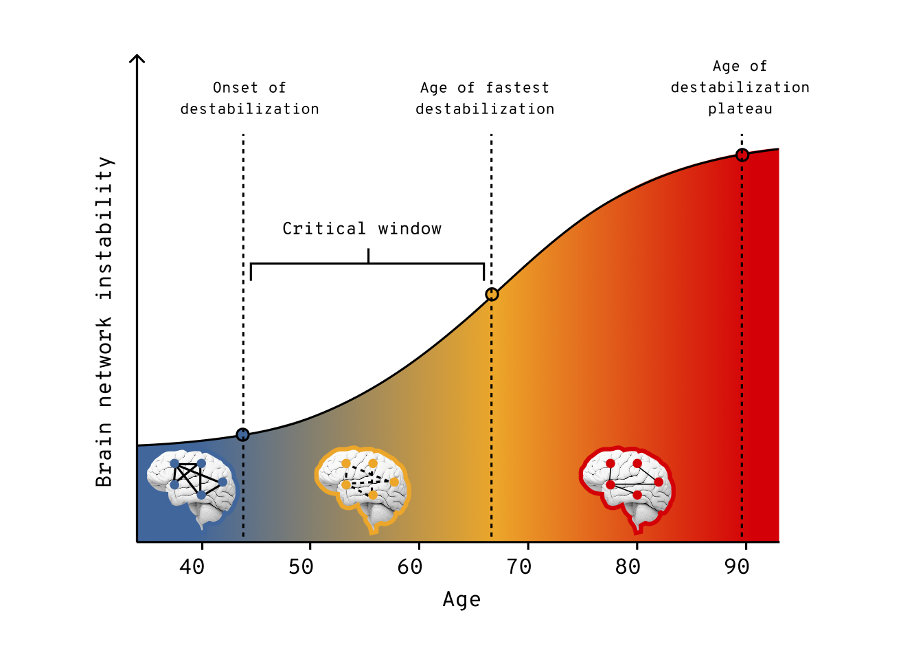 Brain network instability