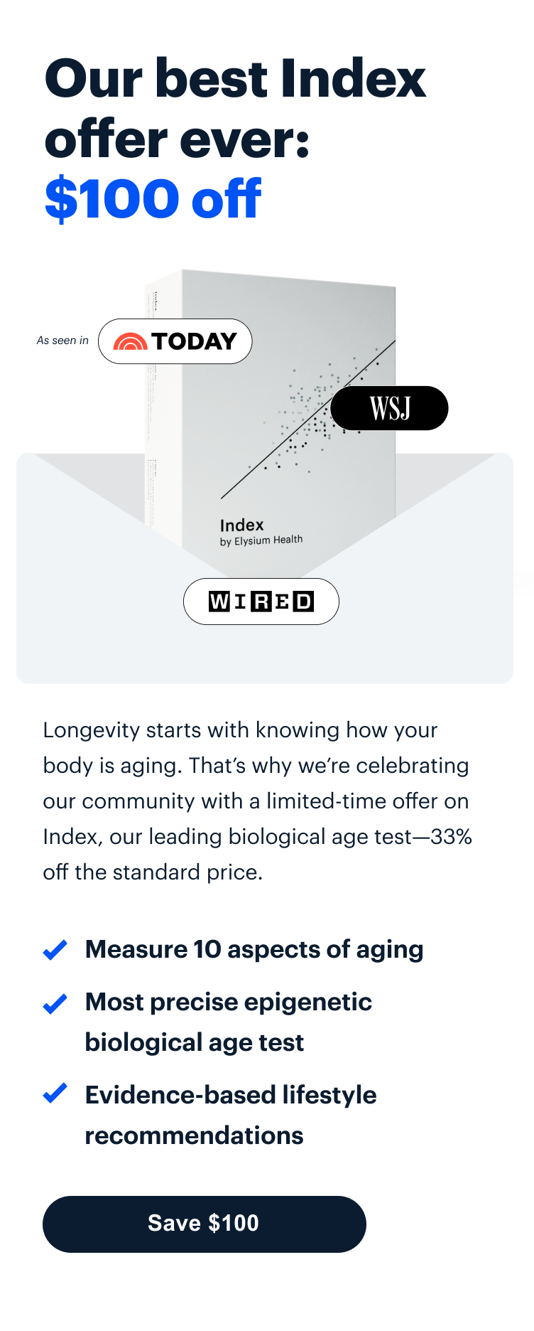 Our best Index offer ever: $100 off | Save $100