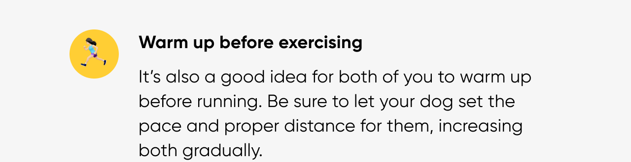 Warm up before exercising