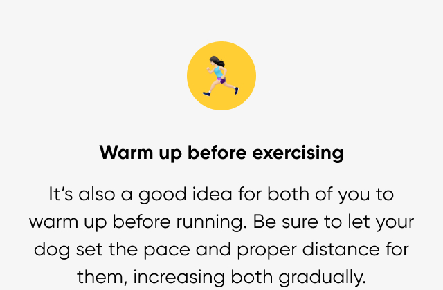 Warm up before exercising