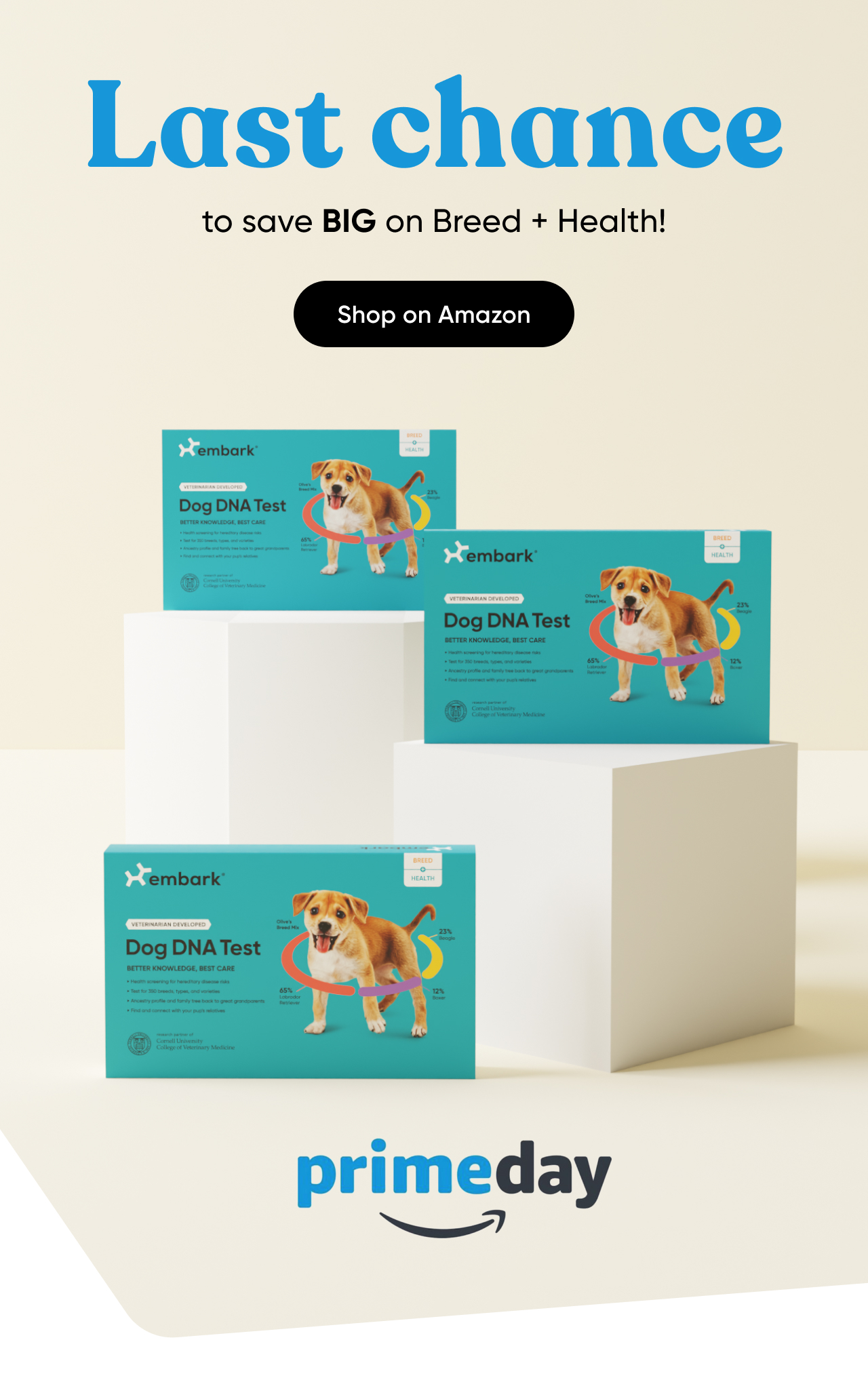 Shop our Prime Day deal on our Breed + Health Test