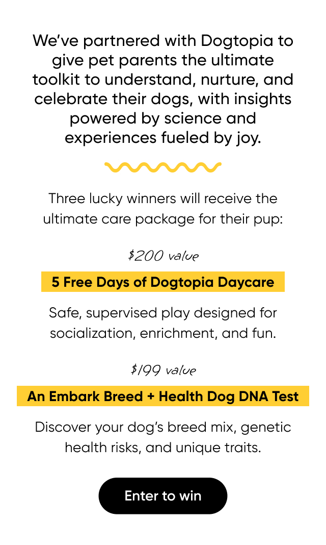 Enter to win the Good Dog Giveaway