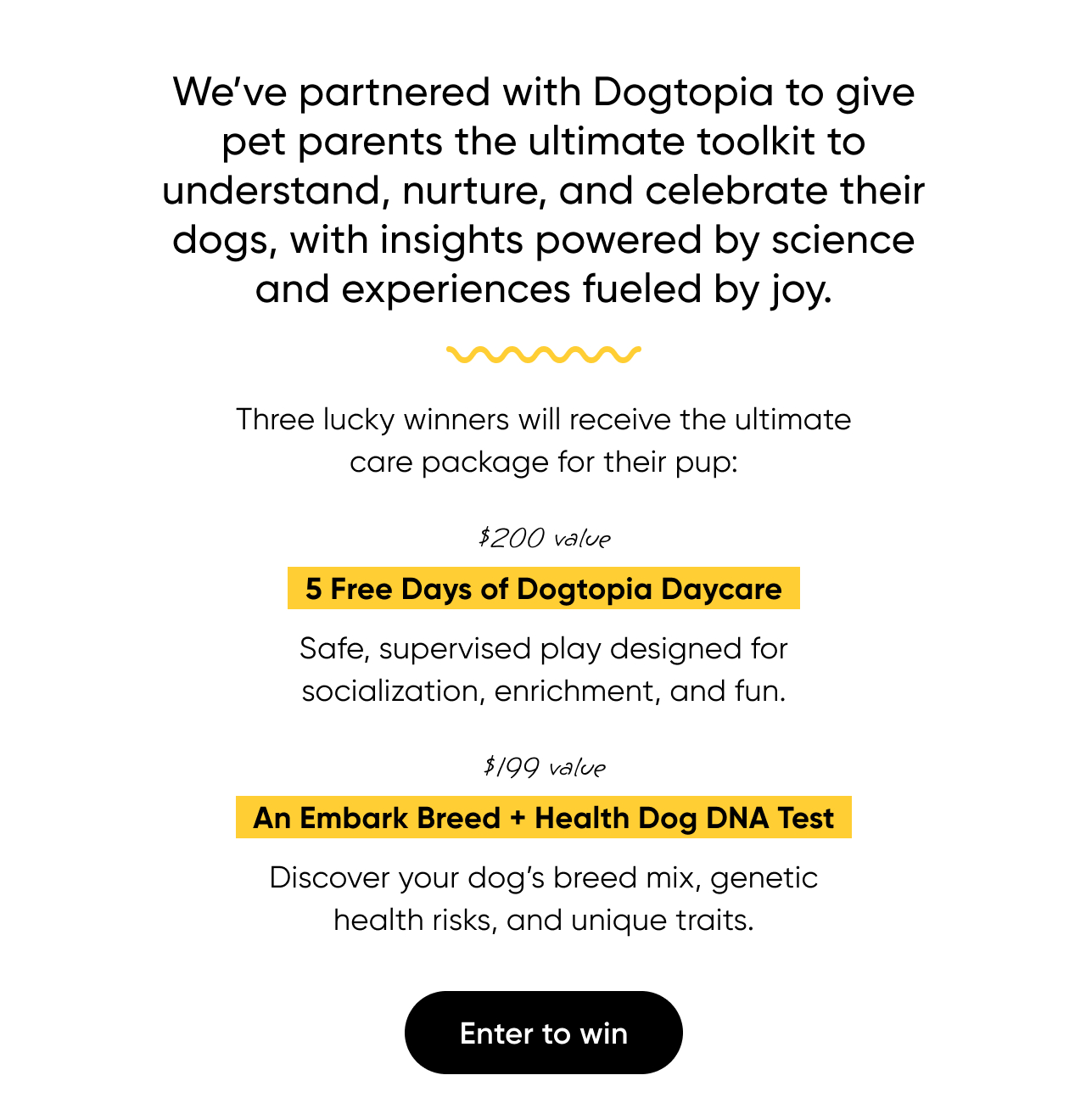Enter to win the Good Dog Giveaway