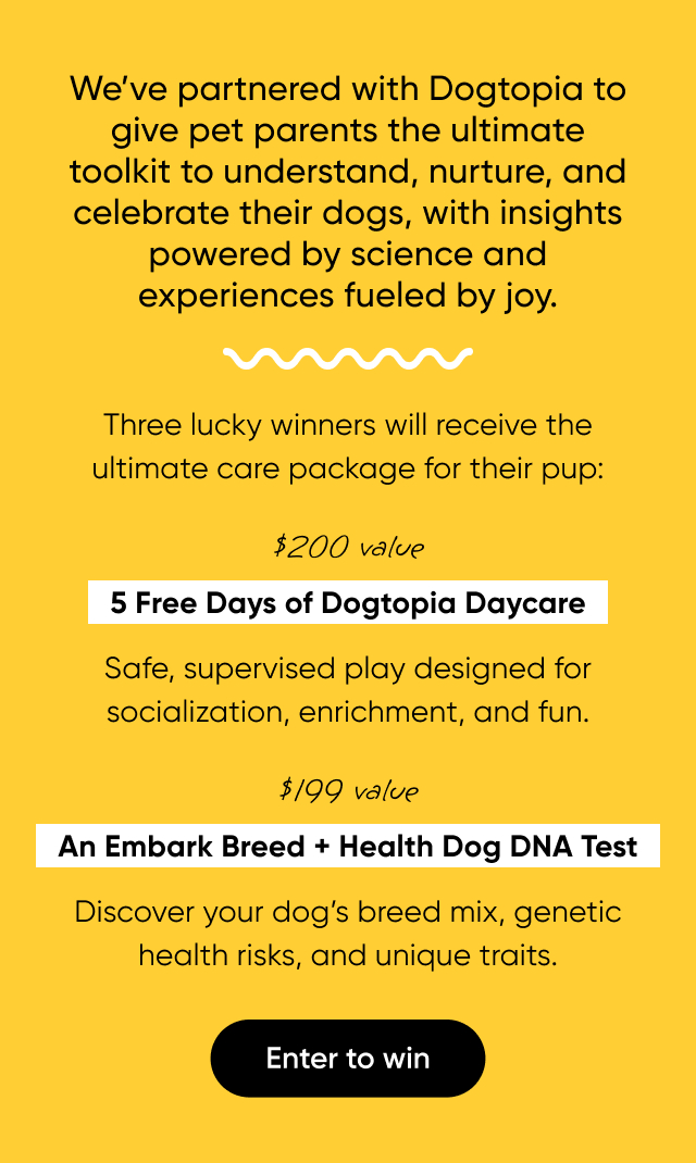 Enter to win the Good Dog Giveaway