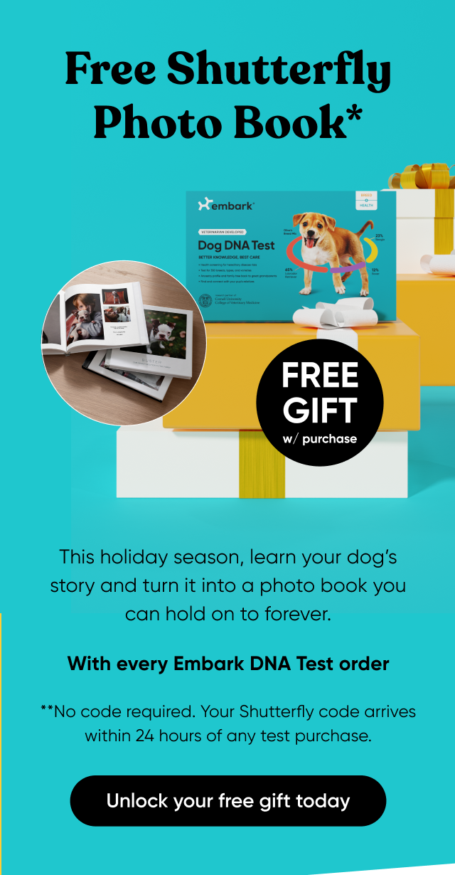 Free Shutterfly Photo Book with every Embark DNA Test