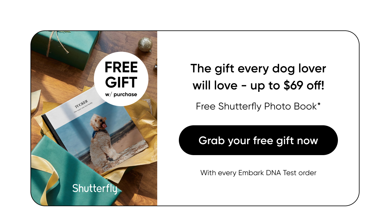 Get a free Shutterfly Photo Book with your purchase of an Embark DNA Test order