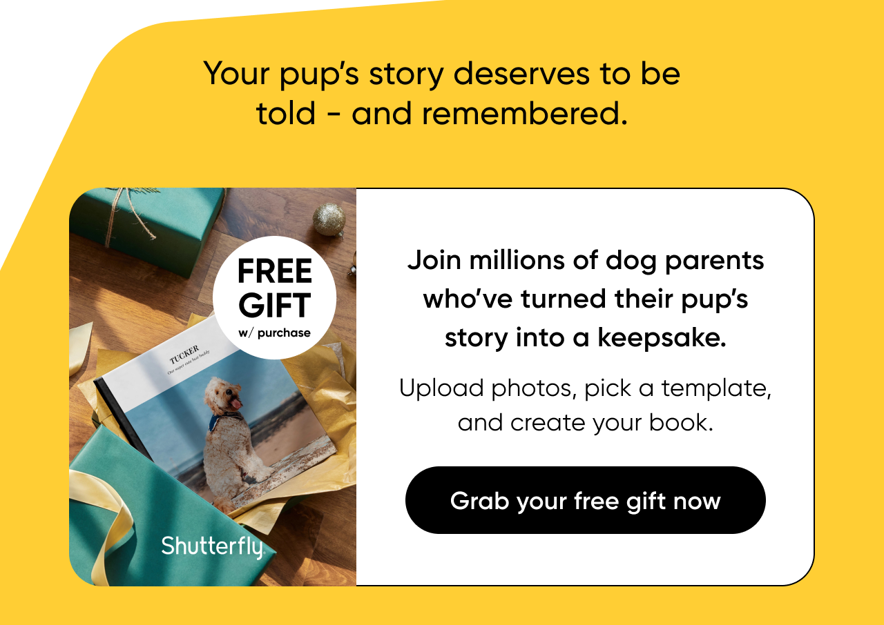 Grab your free gift because your pup's story deserves to be told and remembered.