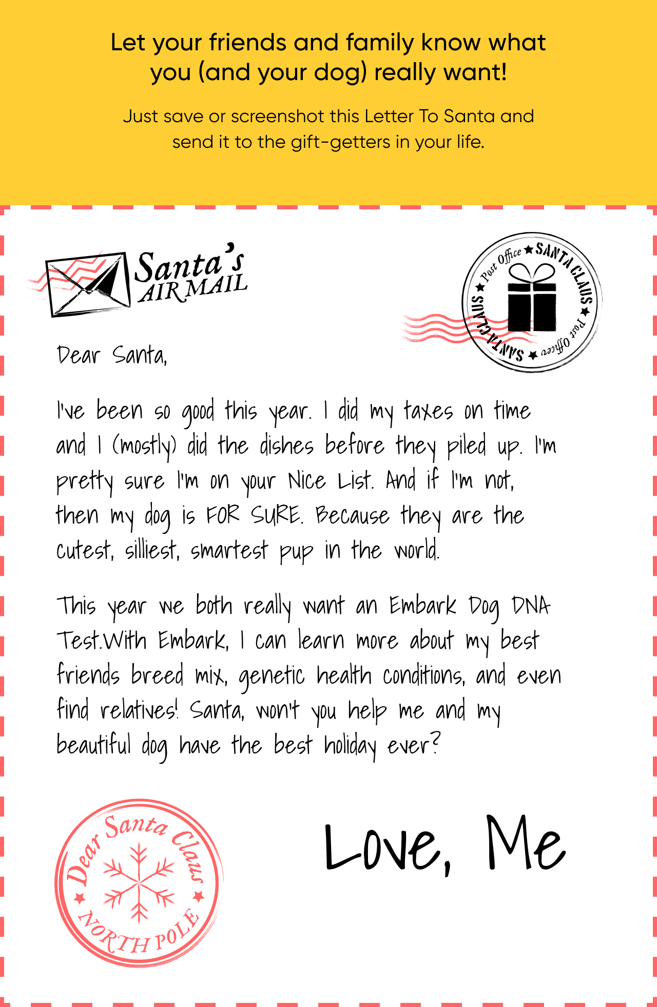 Let your friends and family know what you (and your dog) really want!