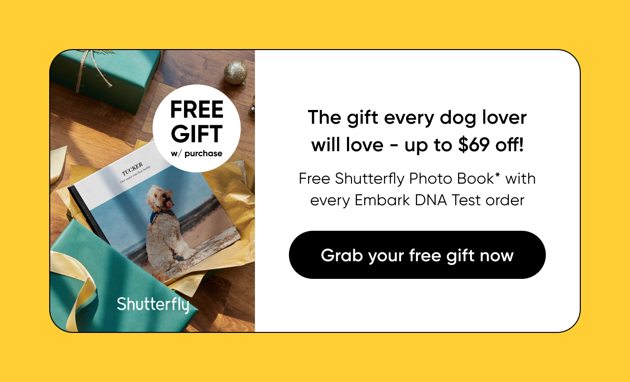 Get a free Shutterfly Photo Book with your purchase of an Embark DNA Test order