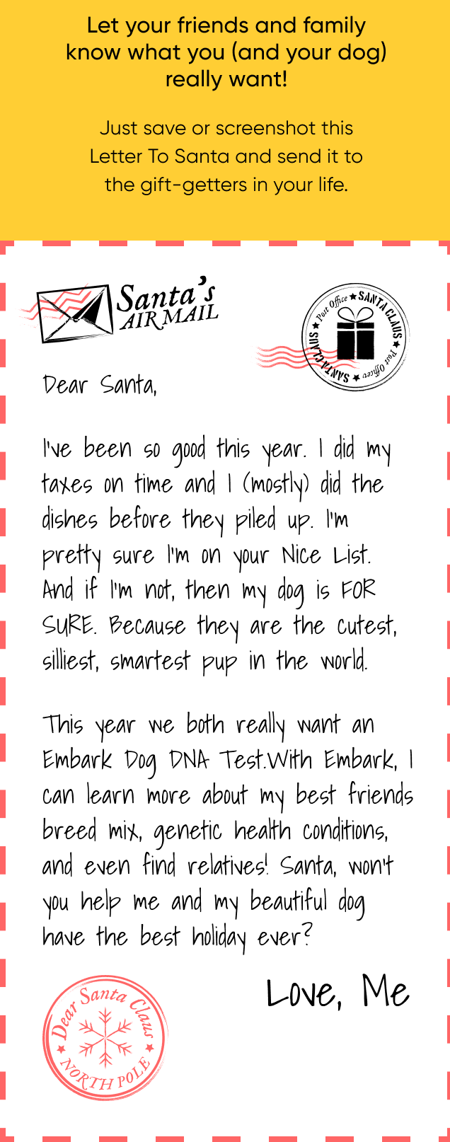 Let your friends and family know what you (and your dog) really want!