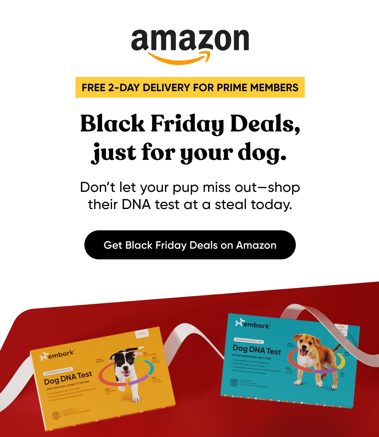 Black Friday Deals, just for your dog. Don't let your pup miss out—shop their DNA test at a steal today. Get Black Friday Deals on Amazon