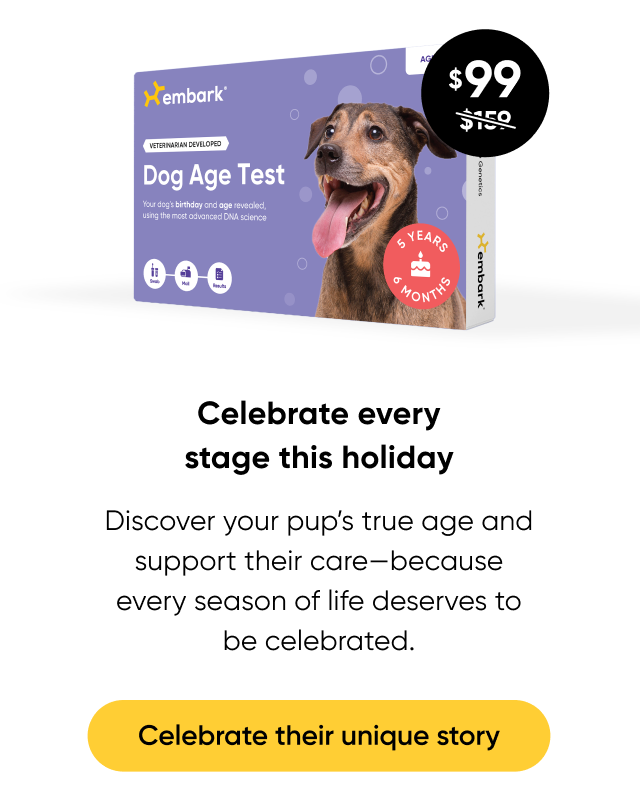 Celebrate every stage of your pup's life. Shop Age Test