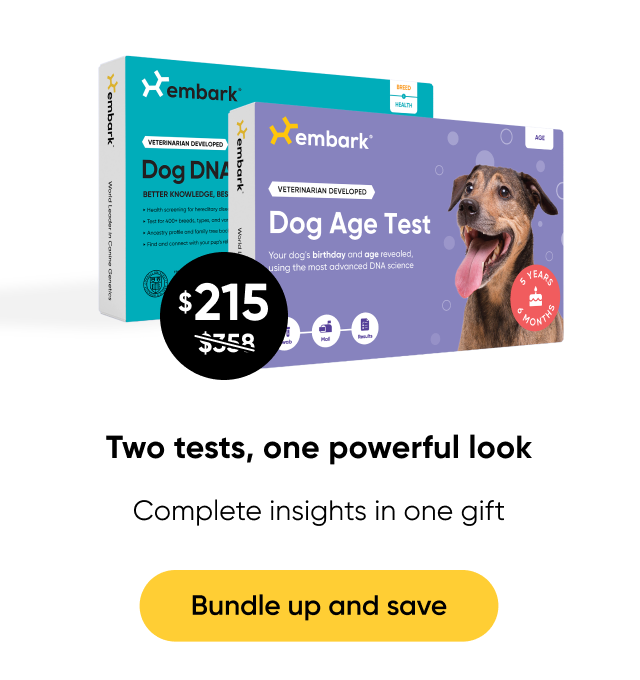 Bundle up and save. Shop Breed + Health and Age Test Bundle