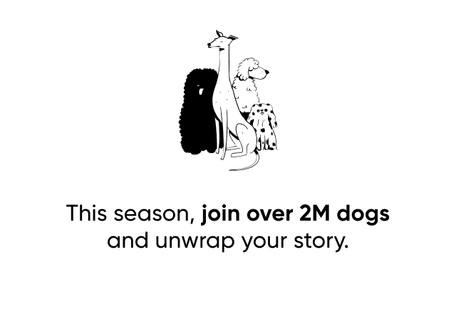 This season, join over 2M dogs and unwrap your story