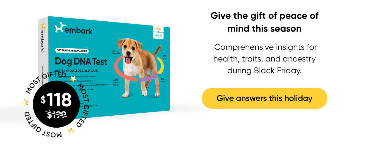 Give answers this holiday. Shop Breed + Health Test