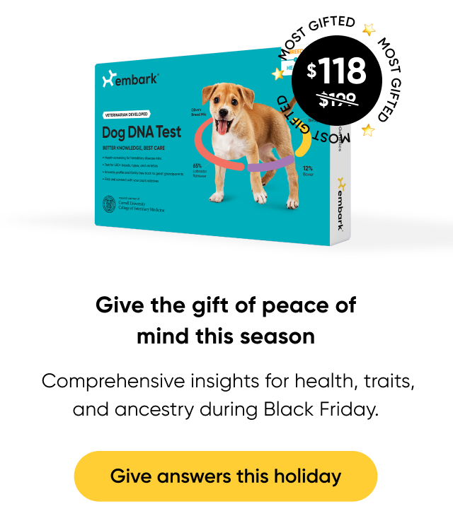 Give answers this holiday. Shop Breed + Health Test