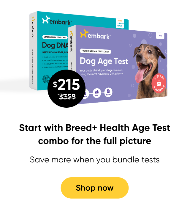 Bundle up and save. Shop Breed + Health and Age Test Bundle