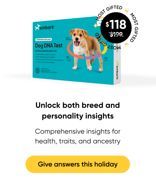 Give the gift of peace of mind this season. Shop Breed + Health Test