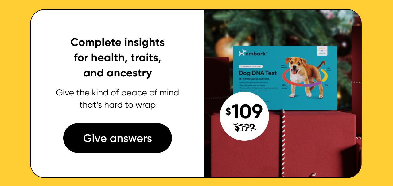 Give answers this holiday. Shop Breed + Health Test