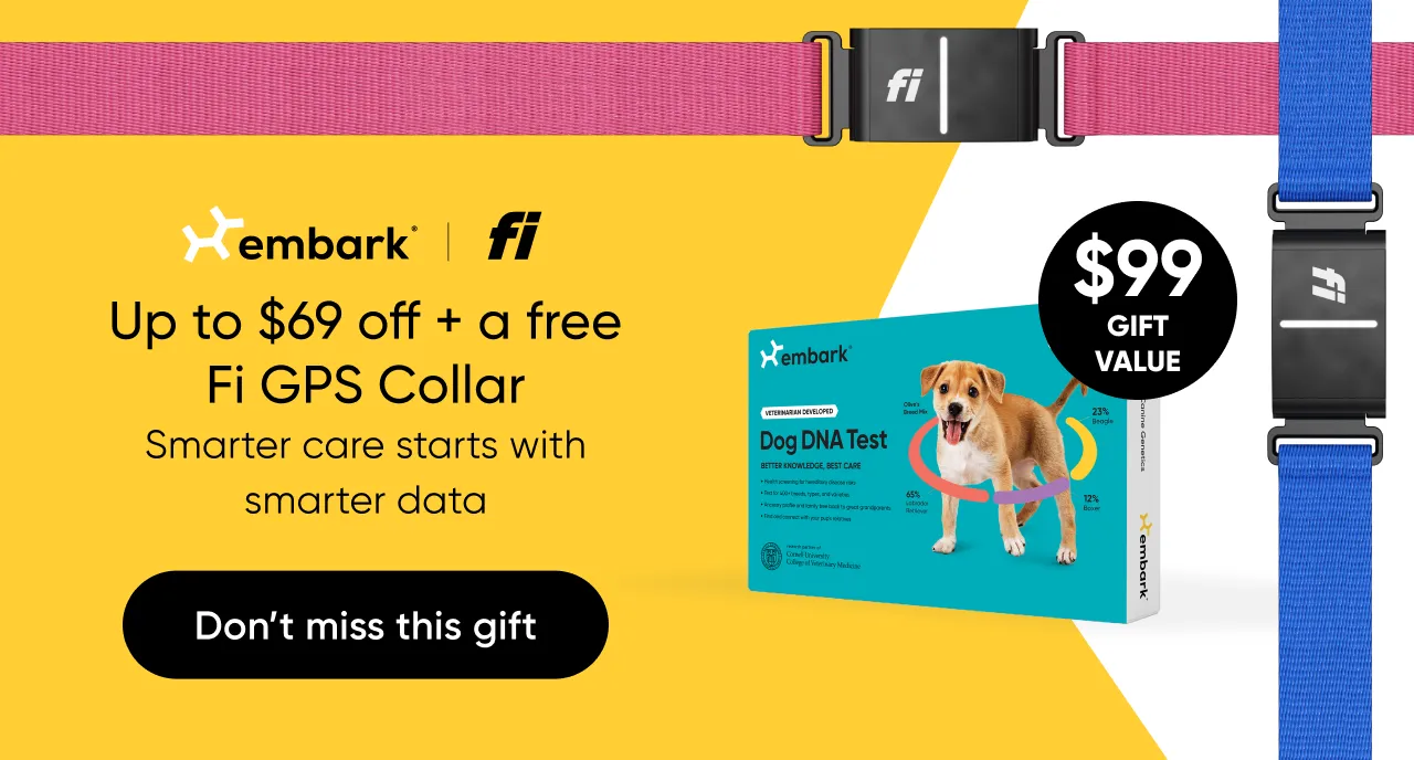 Up to $69 off and a free Fi GPS Collar. Don't miss this gift.