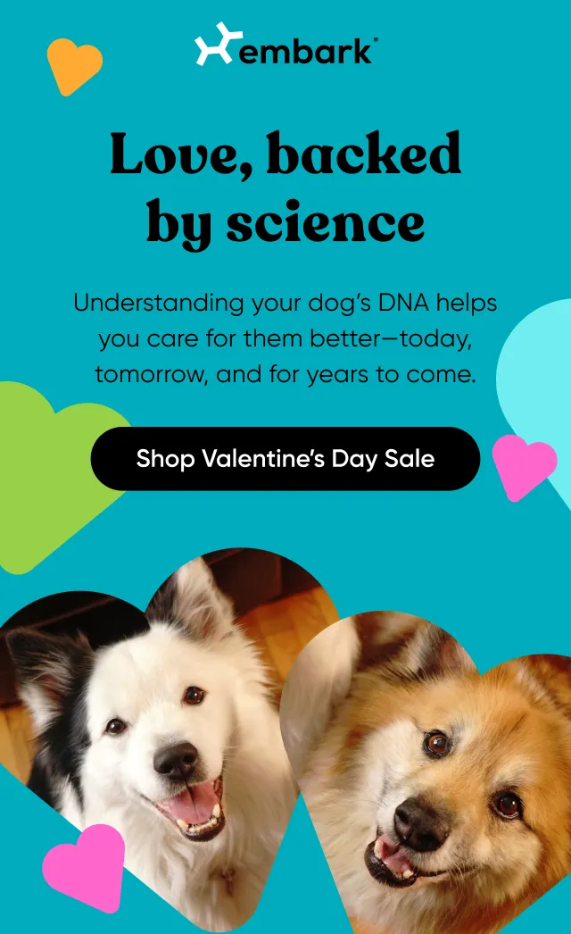 Love, backed by science. Understanding your dog's DNA helps you care for them better—today, tomorrow, and for years to come. Shop Valentine's Day Sale.