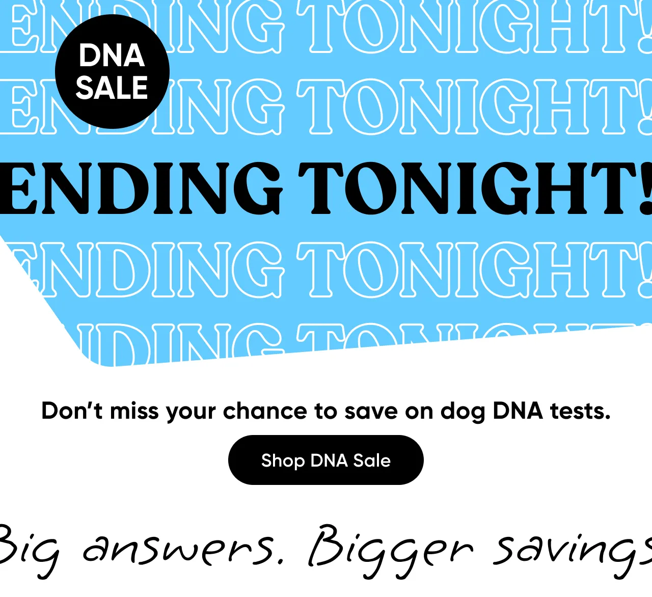 DNA Sale: Ending tonight! Don't miss your chance to save on dog DNA tests, up to $80 off.