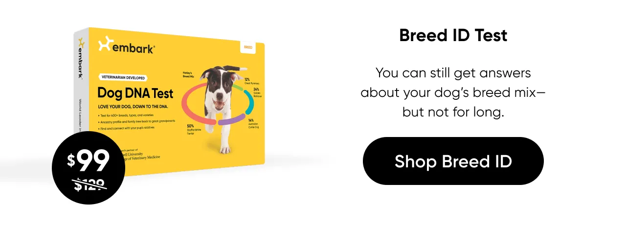 You can still get answers about your dog's breed mix—but not for long. Shop Breed ID Test.