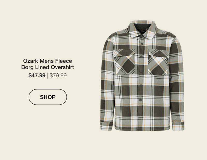 EMS Ozark Mens Fleece Sherpa Lined Overshirt
