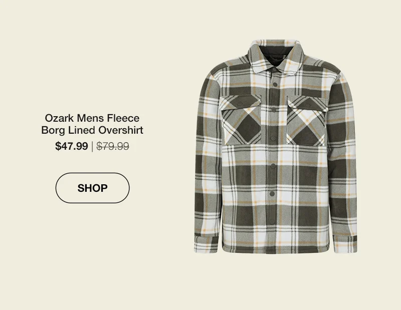 EMS Ozark Mens Fleece Sherpa Lined Overshirt