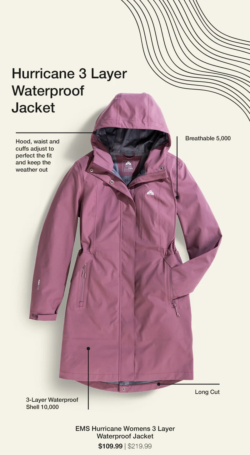 EMS Hurricane Womens 3 Layer Waterproof Jacket