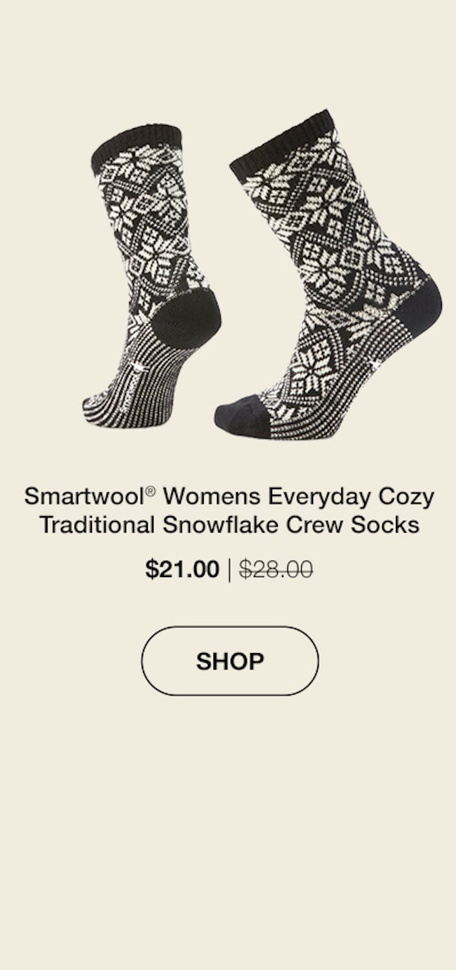 Smartwool Womens Everyday Cozy Traditional Snowflake Crew Socks