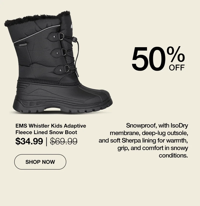EMS Whistler Kids Adaptive Fleece Lined Snow Boots