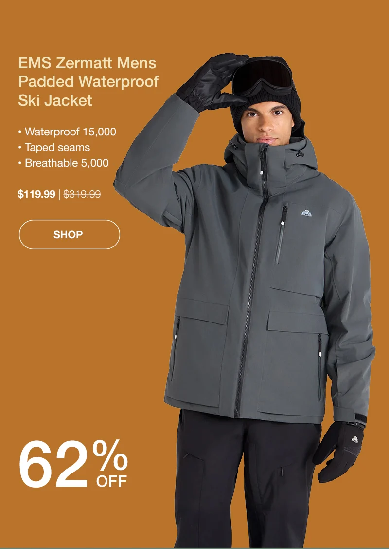 EMS Zermatt mens padded waterproof ski jacket