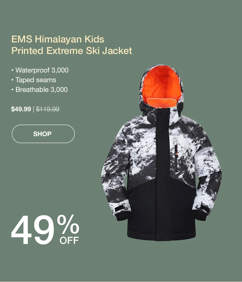 EMS Himalayan kids printed extreme ski jacket