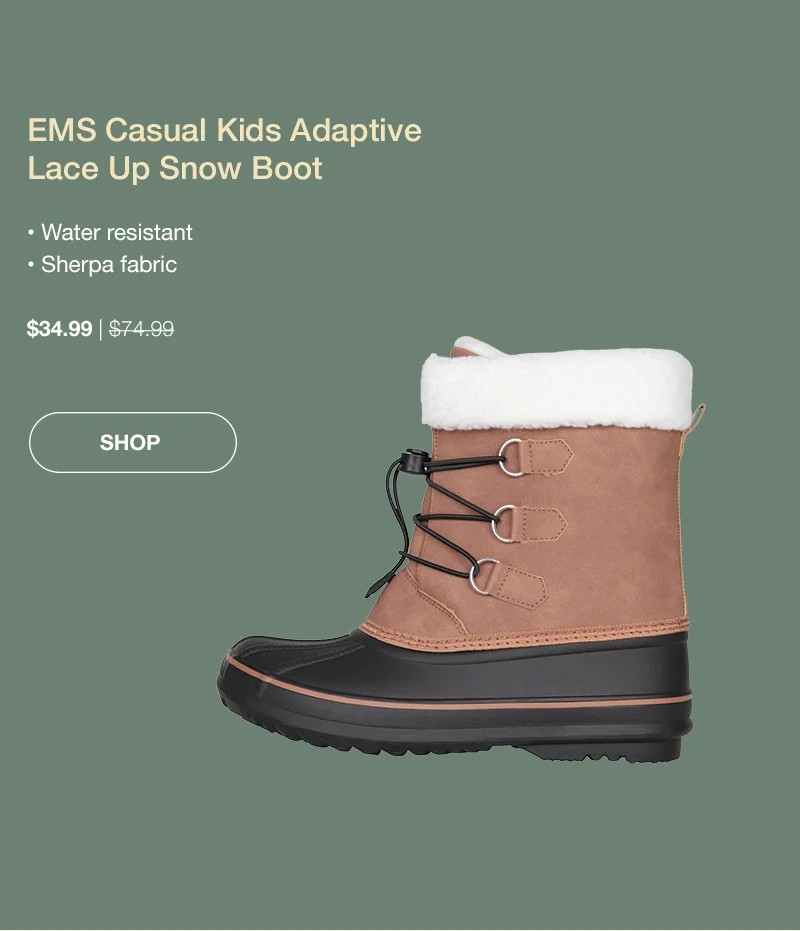 EMS Casual Kids Adaptive Lace Up Snow Boot