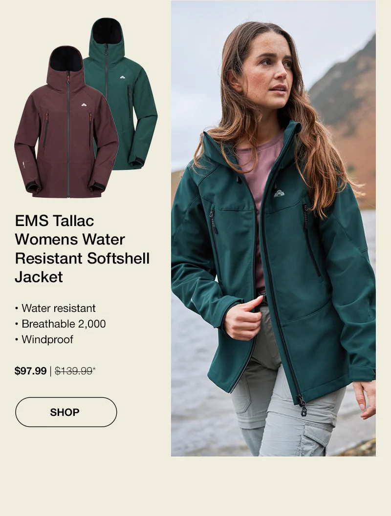 EMS Tallac Womens Water Resistant Softshell Jacket